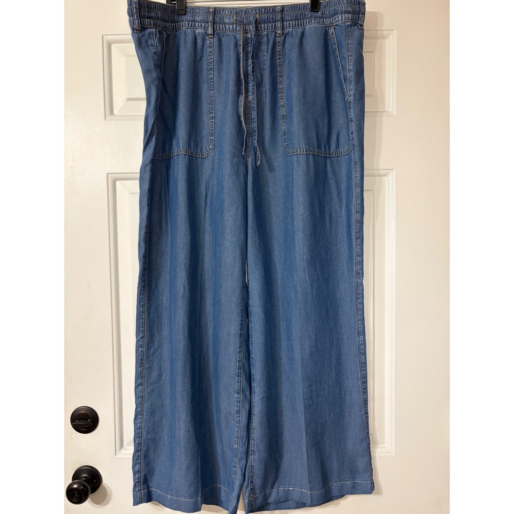 Torrid | Wide Leg Denim Drawstring Pants | 2R || Blue|